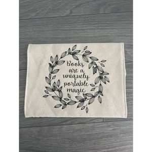 Owlcrate Canvas Bag Pouch Envelope "Books Are a Uniquely Portable Magic" NWOT‎